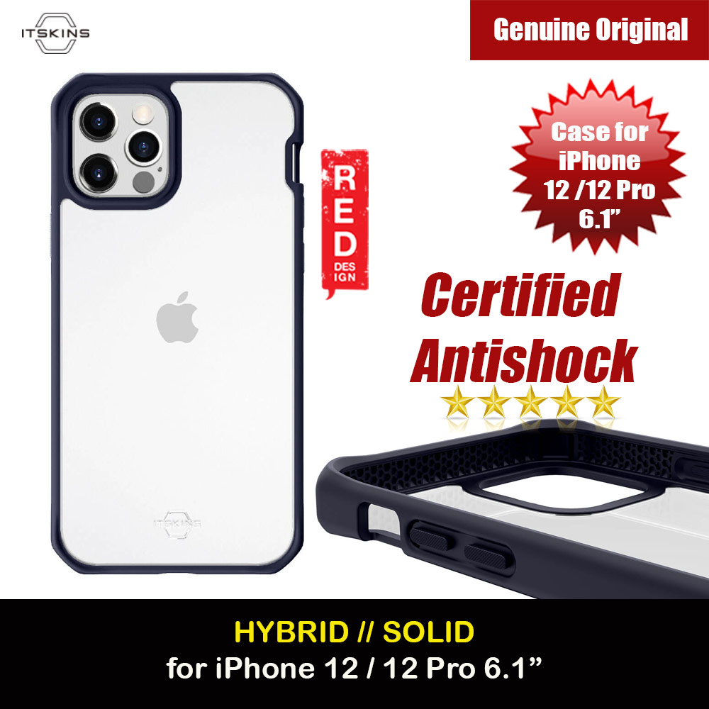 Picture of ITSKINS HYBRID SOLID ANTIMICROBIAL Certified Antishock Protection Case for Apple iPhone 12 iPhone 12 Pro 6.1 (Deep Blue transparent) Apple iPhone 12 6.1- Apple iPhone 12 6.1 Cases, Apple iPhone 12 6.1 Covers, iPad Cases and a wide selection of Apple iPhone 12 6.1 Accessories in Malaysia, Sabah, Sarawak and Singapore 