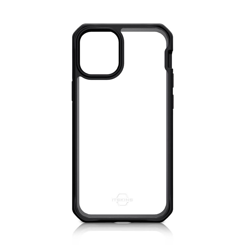 Picture of Apple iPhone 12 mini 5.4 Case | ITSKINS HYBRID SOLID ANTIMICROBIAL Certified Antishock Protection Case for Apple iPhone 12 Mini 5.4 (Plain Black transparent)