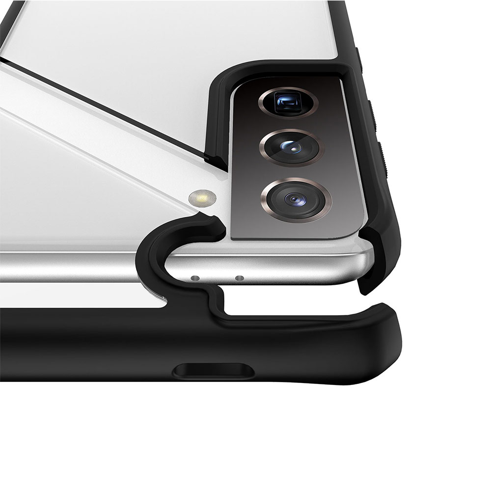 Picture of Samsung Galaxy S21 Plus 6.7 Case | ITSKINS HYBRID SOLID ANTIMICROBIAL Certified Antishock Protection Case for Samsung Galaxy S21 Plus 6.7 (Plain Black transparent)