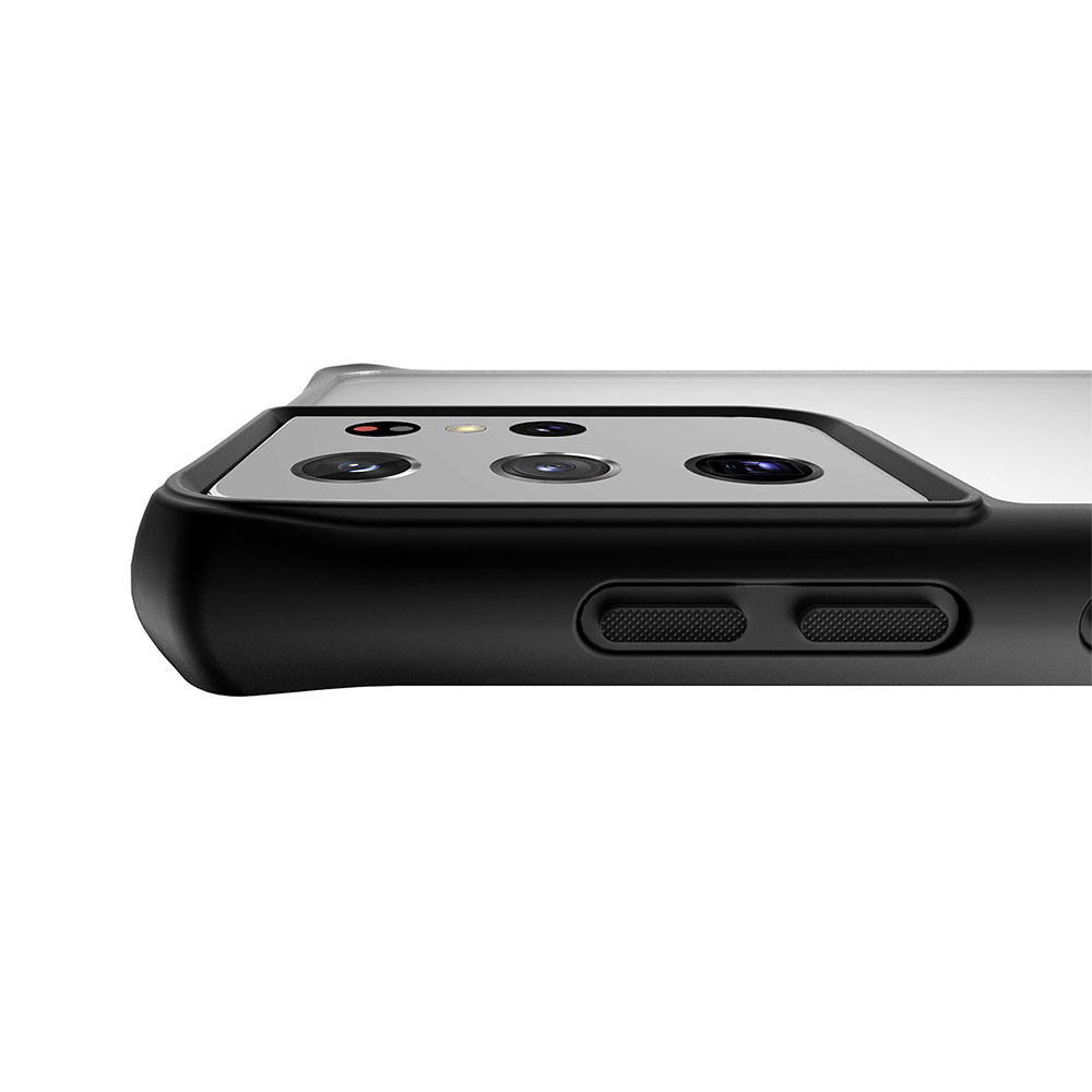 Picture of Samsung Galaxy S21 Ultra 6.8 Case | ITSKINS HYBRID SOLID ANTIMICROBIAL Certified Antishock Protection Case for Samsung Galaxy S21 Ultra 6.8 (Plain Black transparent)