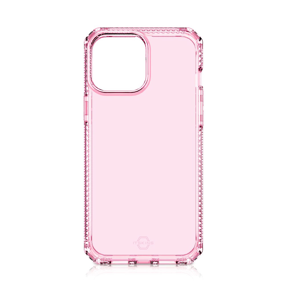 Picture of Apple iPhone 13 Pro 6.1 Case | ITSKINS SPECTRUM CLEAR ANTIMICROBIAL Certified Antishock Protection Case for iPhone 13 Pro 6.1 (Light Pink)