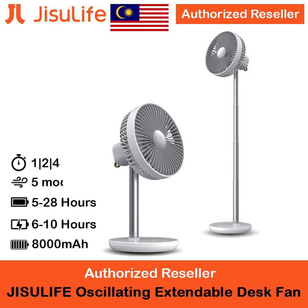 Picture of JISULIFE Malaysia Oscillating Rotation Desk Fan Portable Timer Setting Extendable Desktop Fan 8000mAh USB-C Rechargeable Electric Table Fan for Office Room Travel Outdoor Indoor Picnic FA13P (White) Red Design- Red Design Cases, Red Design Covers, iPad Cases and a wide selection of Red Design Accessories in Malaysia, Sabah, Sarawak and Singapore 