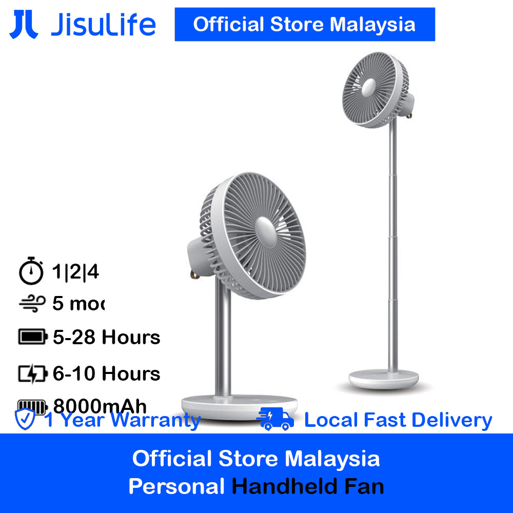 Picture of JISULIFE Malaysia Oscillating Rotation Desk Fan Portable Timer Setting Extendable Desktop Fan 8000mAh USB-C Rechargeable Electric Table Fan for Office Room Travel Outdoor Indoor Picnic FA13P (White) Red Design- Red Design Cases, Red Design Covers, iPad Cases and a wide selection of Red Design Accessories in Malaysia, Sabah, Sarawak and Singapore 