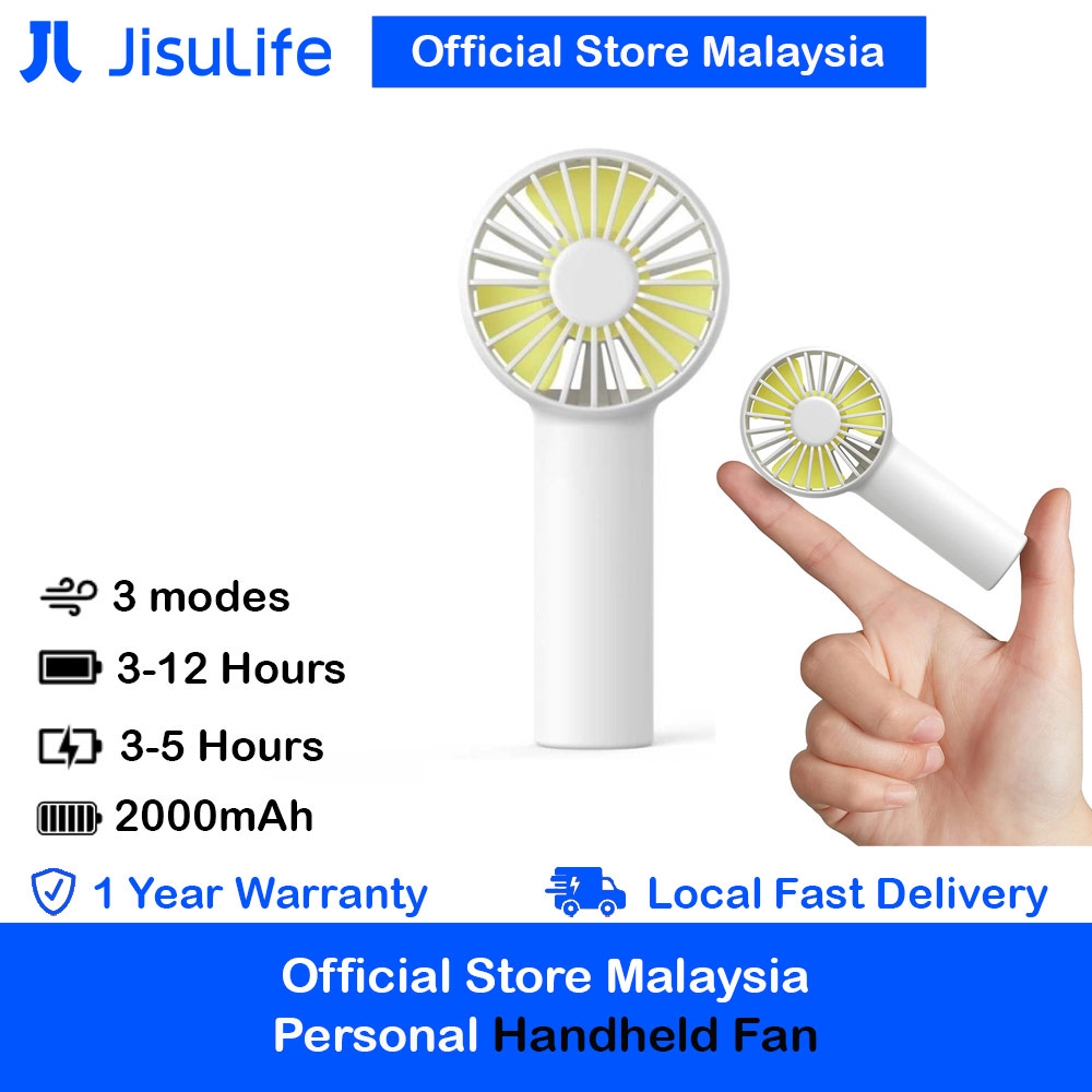 Picture of Jisulife Malaysia Mini Pocket Tiny Size Handheld Fan Portable Rechargeable 2000mAh for Outdoor Indoor Badminton Court Concert FA20 (White) Red Design- Red Design Cases, Red Design Covers, iPad Cases and a wide selection of Red Design Accessories in Malaysia, Sabah, Sarawak and Singapore 