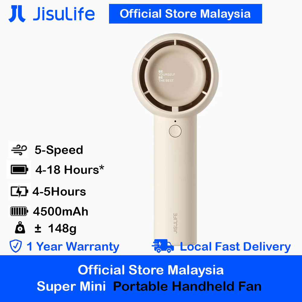 Picture of Jisulife Malaysia 5 Speed Turbo Strong Wind Portable Fast Charge Rechargeble 4500mAh Hidden Blade Handheld Mini Fan for Outdoor Indoor Badminton Court Concert Picnic Camping FA42 (Brown) Red Design- Red Design Cases, Red Design Covers, iPad Cases and a wide selection of Red Design Accessories in Malaysia, Sabah, Sarawak and Singapore 