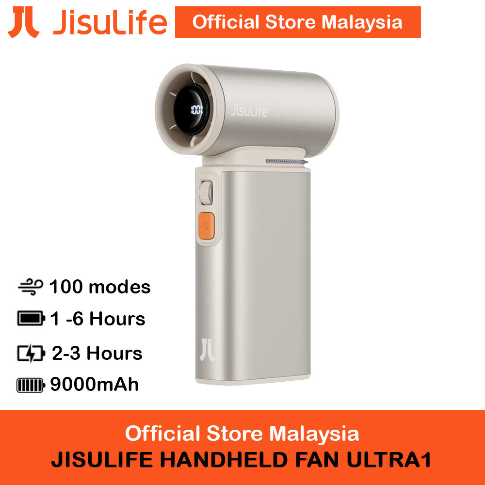 Picture of Jisulife Super Power 100 Speed Ultra Ultra1 Turbo Strong Wind Portable Fast Charge Rechargeble 9000mAh Hidden Blade High Quality Handheld Mini Fan As Hair Dryer for Outdoor Indoor Badminton Court Concert Picnic Camping FA55 Bright Brown Champagne Gold Red Design- Red Design Cases, Red Design Covers, iPad Cases and a wide selection of Red Design Accessories in Malaysia, Sabah, Sarawak and Singapore 