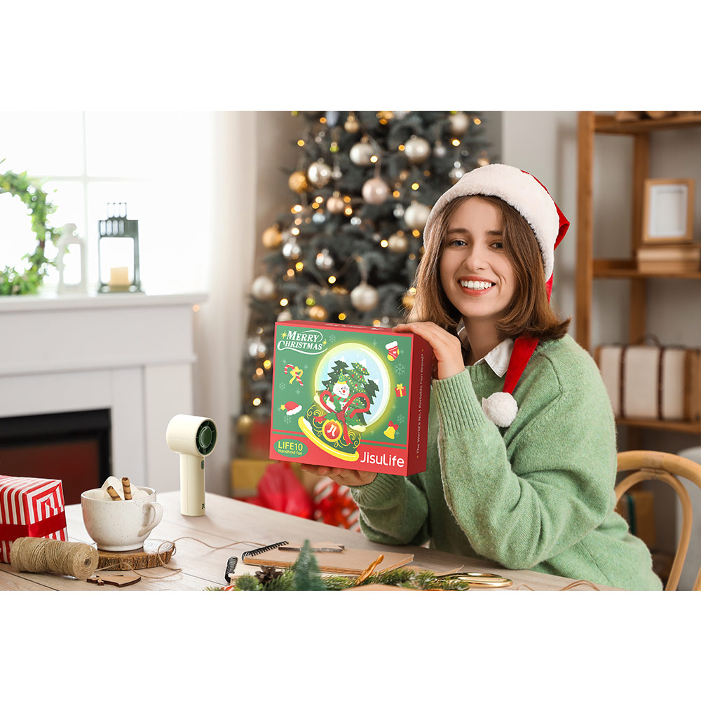 Picture of Jisulife Life10 2025-2026 Merry Christmas Limited Edition Portable Handheld Fan Gift Idea
