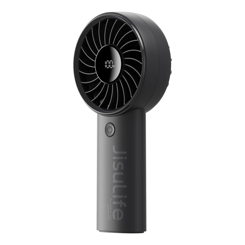 Picture of Jisulife Powerful Handheld Fan Life7 Powerful Portable Fan with LED Display (5000mAh Black)