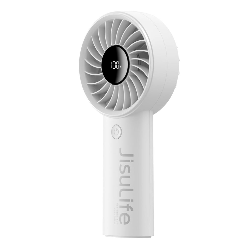 Picture of Jisulife Powerful Handheld Fan Life7 Powerful Portable Fan with LED Display (5000mAh Light Grey)