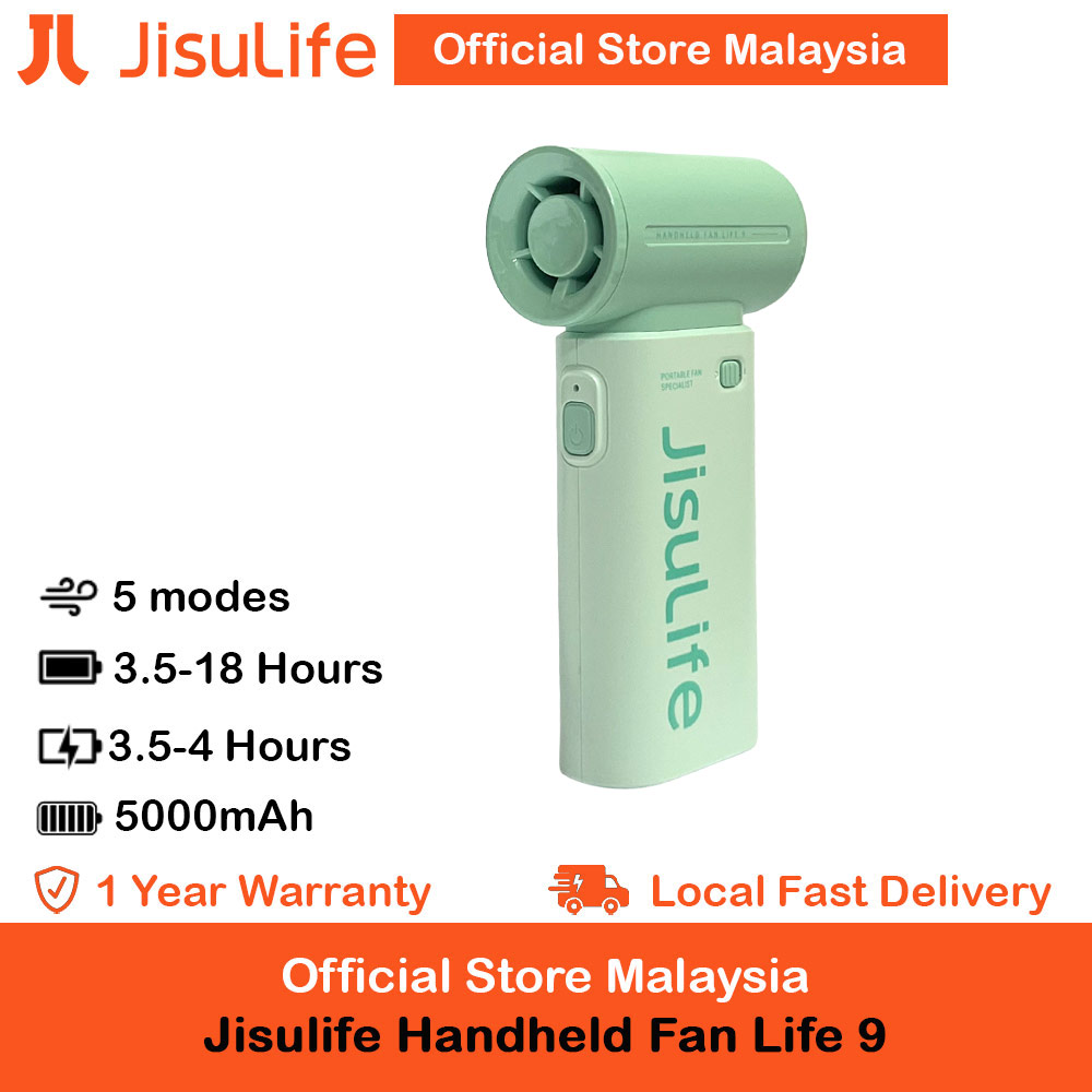 Picture of Jisulife Life9 Handheld Fan Ultra Mini Compact Small Pocket Size Portable Handheld Fan Kipas Pegang Tangan Angin Kuat (5000mah Green) Red Design- Red Design Cases, Red Design Covers, iPad Cases and a wide selection of Red Design Accessories in Malaysia, Sabah, Sarawak and Singapore 