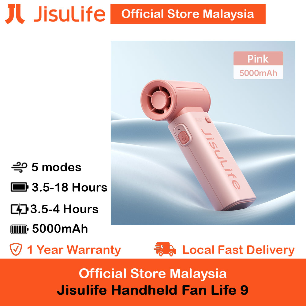 Picture of Jisulife Life9 Handheld Fan Ultra Mini Compact Small Pocket Size Portable Handheld Fan Kipas Pegang Tangan Angin Kuat (5000mah Pink) Red Design- Red Design Cases, Red Design Covers, iPad Cases and a wide selection of Red Design Accessories in Malaysia, Sabah, Sarawak and Singapore 