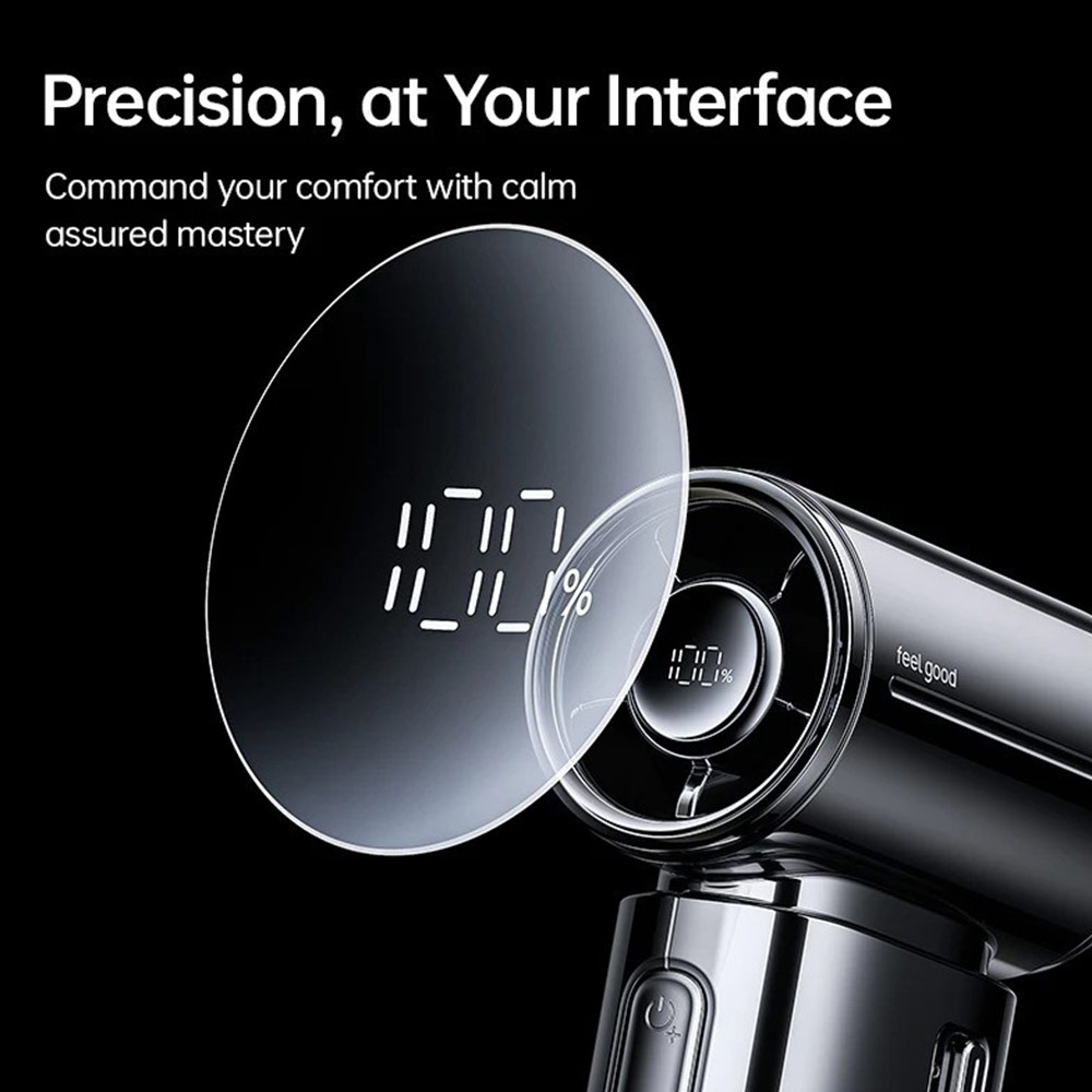 Picture of Jisulife Life9S LED Limited Edition Silver Chrome Palm Size Mini Compact Handheld Portable Fan Strong Wind