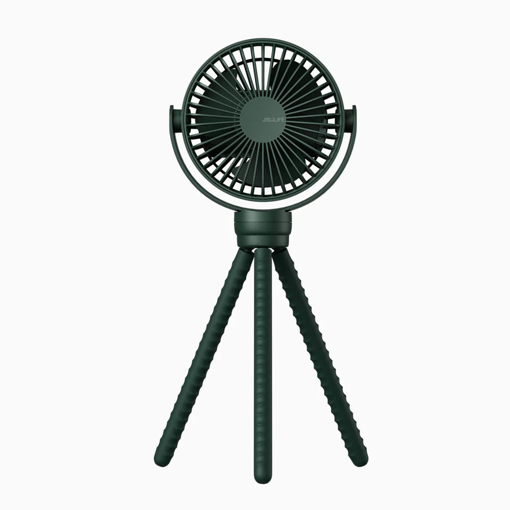 Picture of Jisulife Child Safe Low Noise Stroller Car Seat Rotatable Flexible Tripod Mini Rechargeable Fan FA40A  (Green)