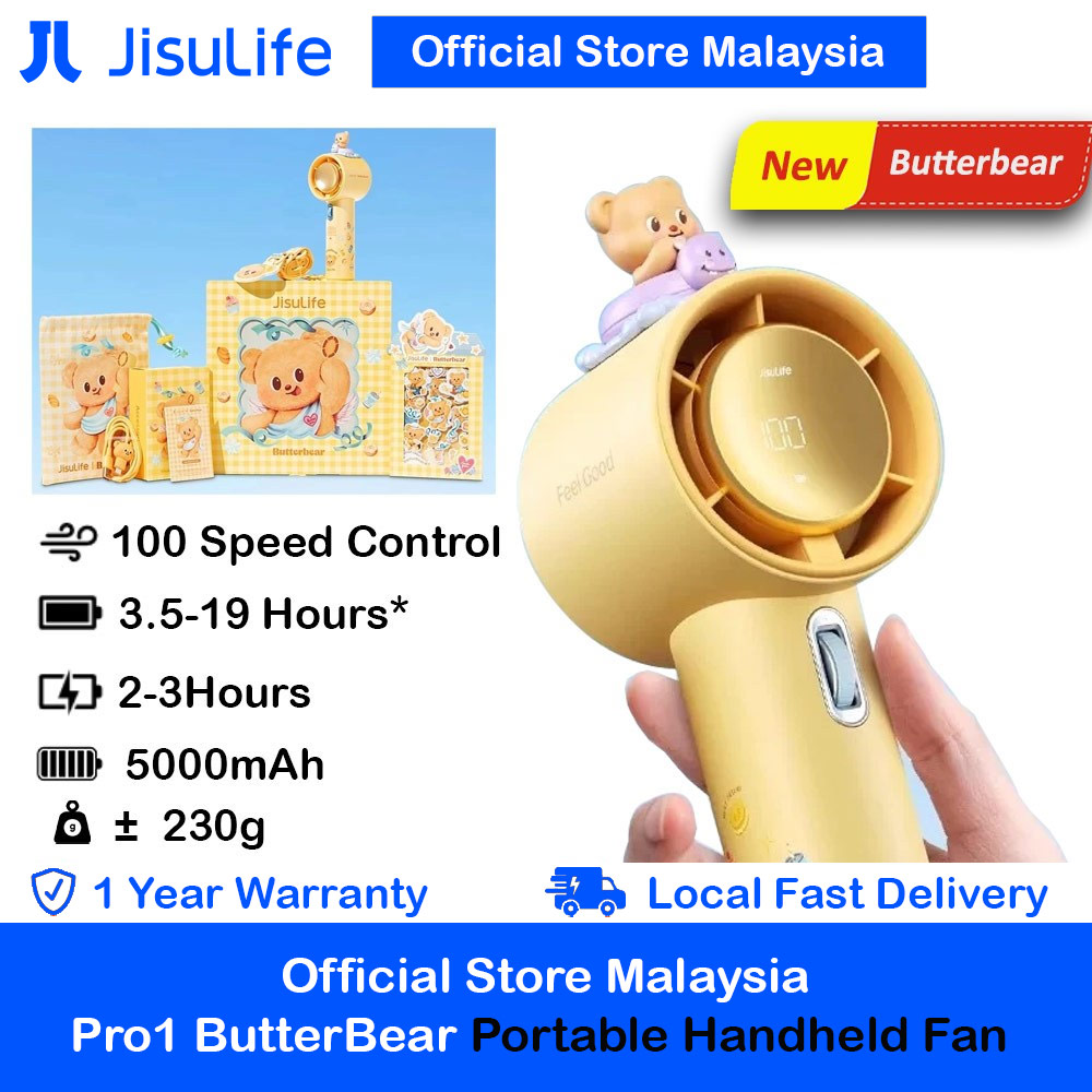 Picture of Jisulife Limited Edition Gift Idea Box Butterbear 100 Speed Control Wide Wind Portable Handheld Fan Kipas Pegang Tangan Angin Kuat Red Design- Red Design Cases, Red Design Covers, iPad Cases and a wide selection of Red Design Accessories in Malaysia, Sabah, Sarawak and Singapore 