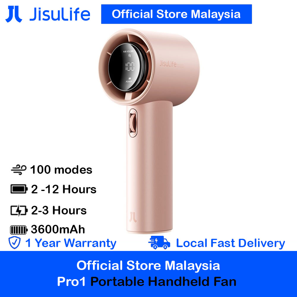 Picture of Jisulife Malaysia Super Power 100 Speed Turbo Strong Wind Portable Fast Charge Rechargeable 3600mAh Hidden Blade High Quality Handheld Mini Fan for Outdoor Indoor Badminton Court Concert Picnic Camping FA53ABS (Pink) Red Design- Red Design Cases, Red Design Covers, iPad Cases and a wide selection of Red Design Accessories in Malaysia, Sabah, Sarawak and Singapore 