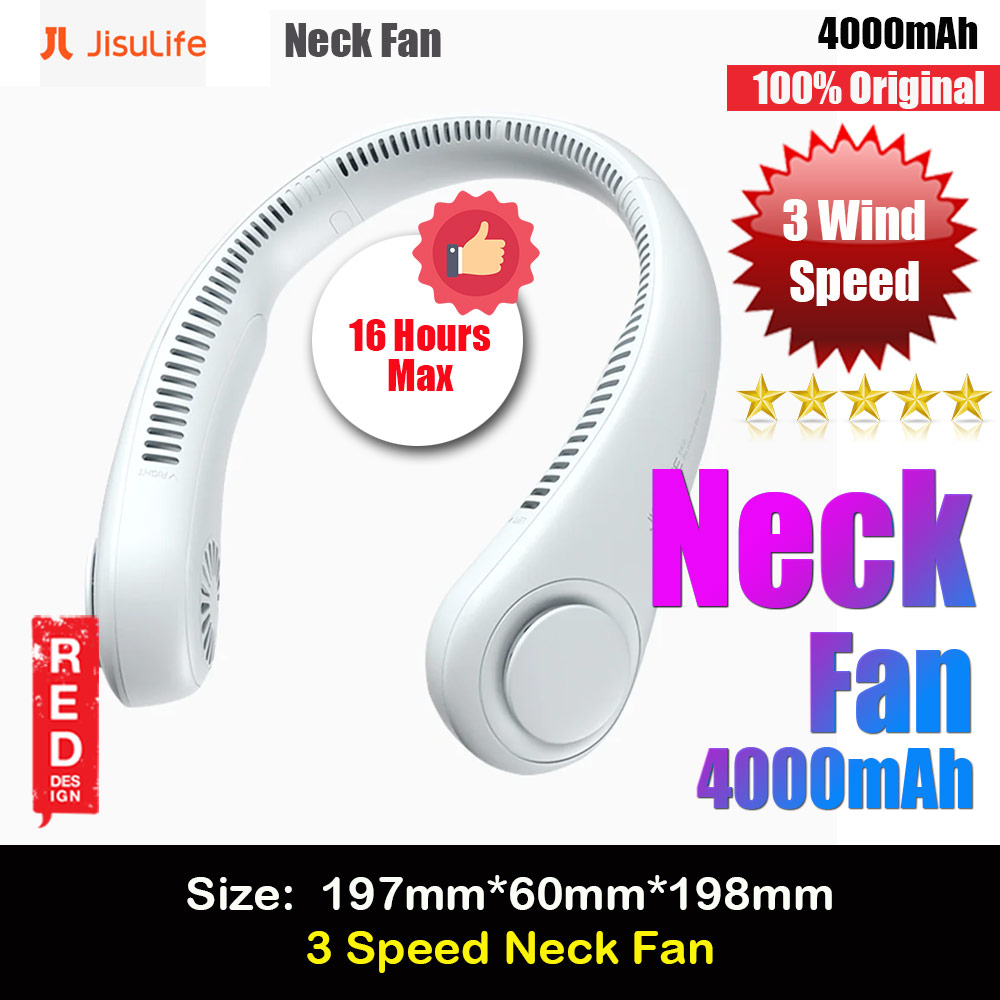 Picture of JISULIFE Malaysia Portable Neck Fan Hands Free Bladeless Fan 4000 mAh Battery Operated Wearable Personal Fan Leafless Rechargeable Headphone Design USB Powered Desk Fan 3 Speeds for Running Badminton Indoor Court Concert Picnic Camping Outdoor Activity FA14 (Grey)