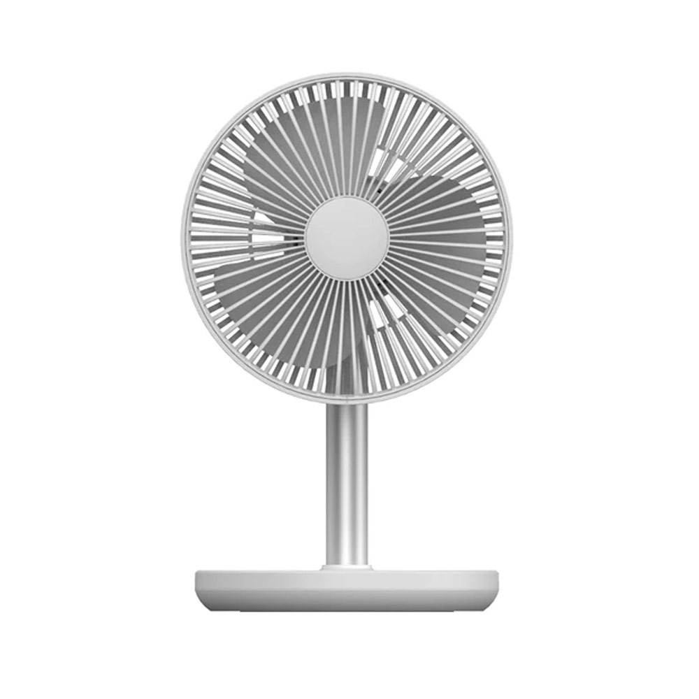 Picture of JISULIFE Oscillating Rotation Desk Fan Portable Timer Setting Extendable Desktop Fan 8000mAh USB-C Rechargeable Electric Table Fan for Office Room Travel Outdoor Indoor Picnic FA13P (White)