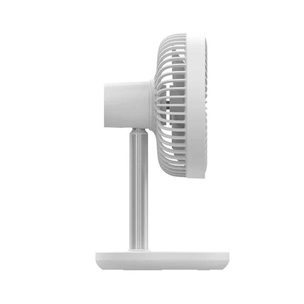 Picture of JISULIFE Oscillating Rotation Desk Fan Portable Timer Setting Extendable Desktop Fan 8000mAh USB-C Rechargeable Electric Table Fan for Office Room Travel Outdoor Indoor Picnic FA13P (White)