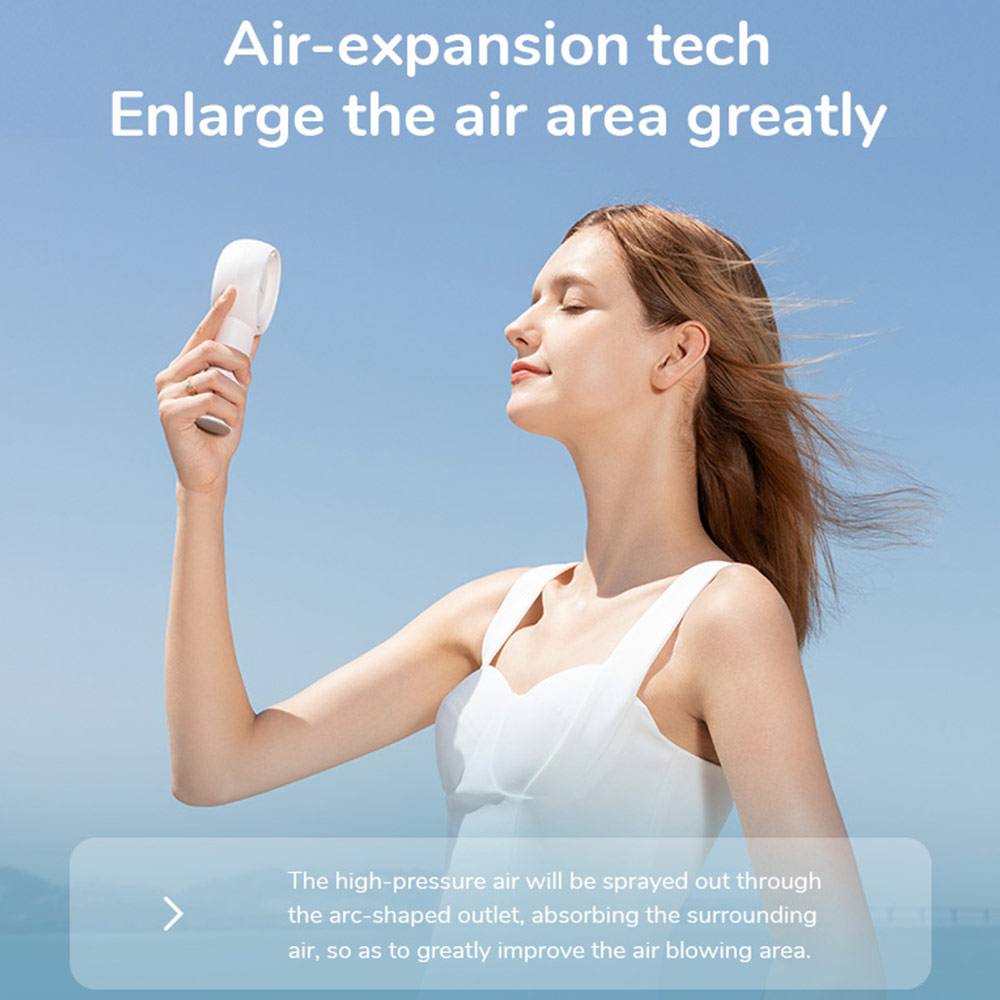 Picture of Jisulife Malaysia Turbocharged 3 Speed Portable Fast Charge Rechargeble 4000mAh Hidden Blade High Quality Handheld Mini Fan for Outdoor Indoor Badminton Court Concert Picnic Camping FA43 ( Brown)