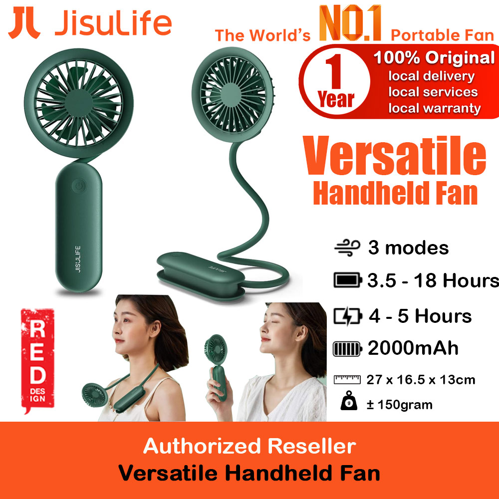 Picture of Jisulife Versatile Handheld Mini Fan Portable Rechargeable 2000mAh Hanging Handheld Mini Fan for Outdoor Indoor Badminton Court Concert Picnic Camping FA15 (Green) Red Design- Red Design Cases, Red Design Covers, iPad Cases and a wide selection of Red Design Accessories in Malaysia, Sabah, Sarawak and Singapore 