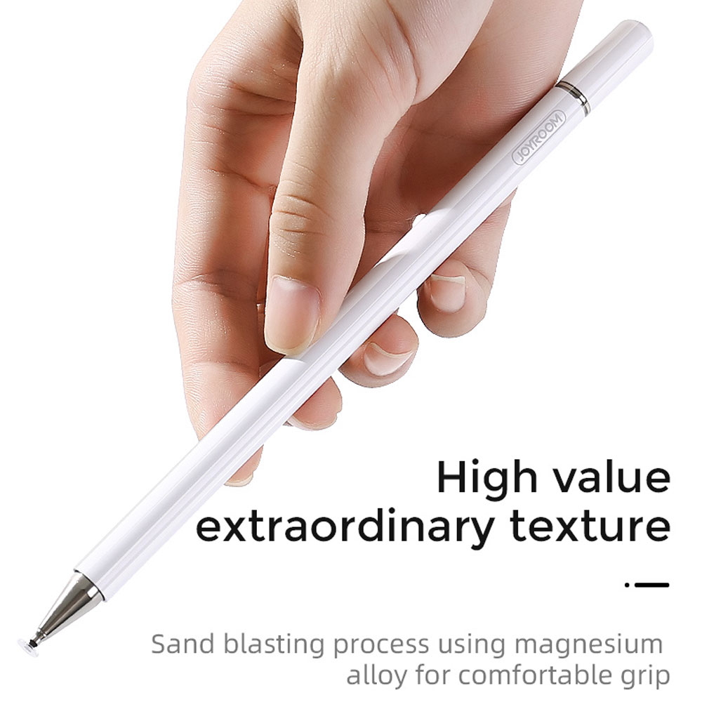 Picture of Joyroom Capacitive Touch Pen Stylus for iPads iPad Pro Tablets 175mm with Extra Tip (Piano White)