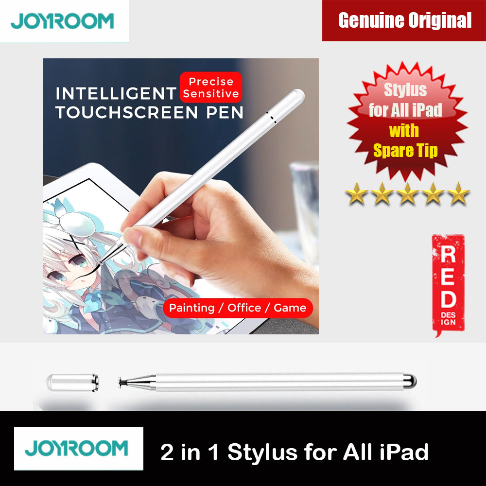 Picture of Joyroom Capacitive Touch Pen Stylus for iPads iPad Pro Tablets 175mm with Extra Tip (Piano White) Red Design- Red Design Cases, Red Design Covers, iPad Cases and a wide selection of Red Design Accessories in Malaysia, Sabah, Sarawak and Singapore 