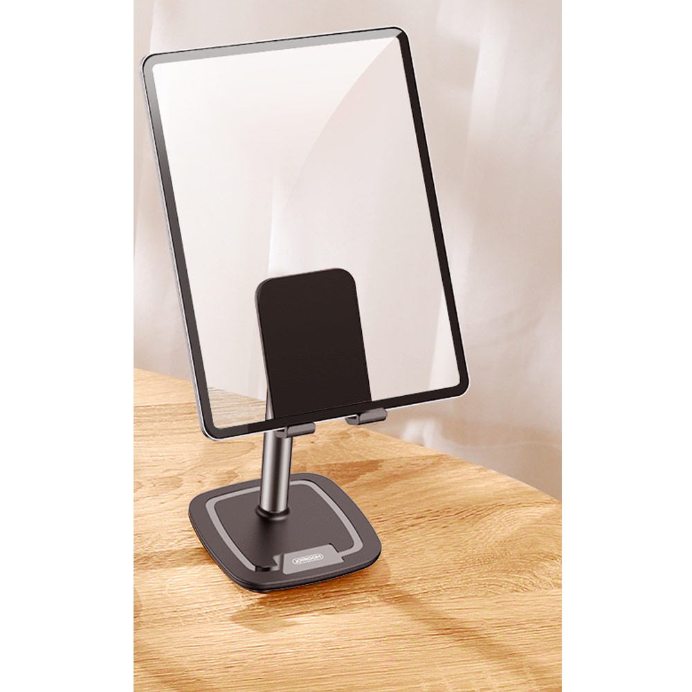 Picture of Joyroom Aluminum and ABS Desktop Phone iPad Tablet Holder Stand Phone Holder (Black)