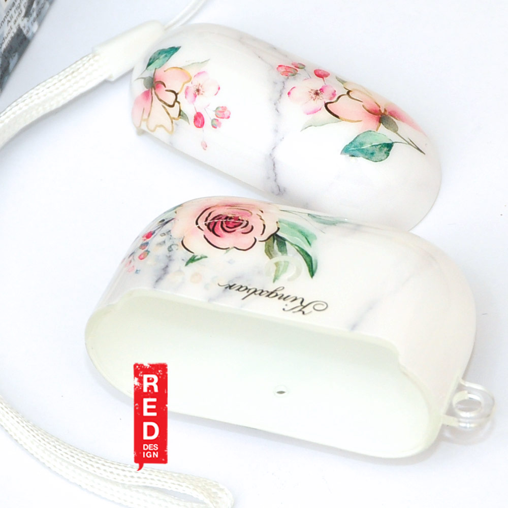 Picture of Apple Airpods 3 Case | Kingxbar Floral Design Series High Quality Soft Case with Crystal for Airpods 3rd Gen 2021 Case (Floral White)