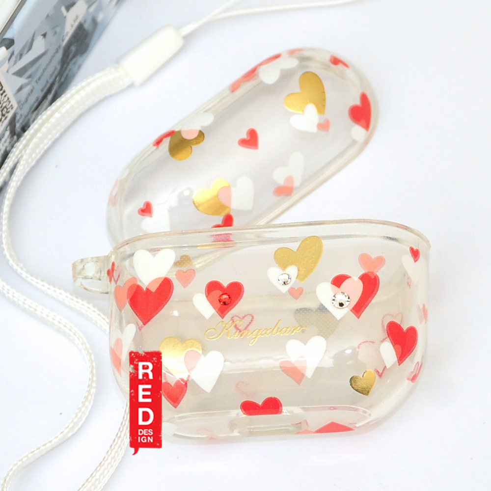 Picture of Apple Airpods 3 Case | Kingxbar Floral Design Series High Quality Soft Case with Crystal for Airpods 3rd Gen 2021 Clear Case (Lovely)