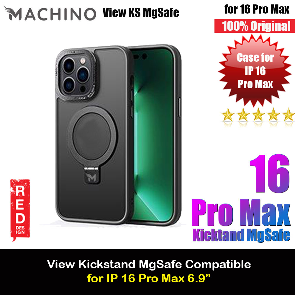 Picture of Machino View KS Kickstand Magnetic Compatible Metal Lens Frame Drop Protection Case for iPhone 16 Pro Max 6.9 (Black) Apple iPhone 16 Pro Max 6.9- Apple iPhone 16 Pro Max 6.9 Cases, Apple iPhone 16 Pro Max 6.9 Covers, iPad Cases and a wide selection of Apple iPhone 16 Pro Max 6.9 Accessories in Malaysia, Sabah, Sarawak and Singapore 