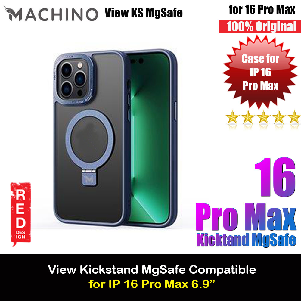 Picture of Machino View KS Kickstand Magnetic Compatible Metal Lens Frame Drop Protection Case for iPhone 16 Pro Max 6.9 (Navy) Apple iPhone 16 Pro Max 6.9- Apple iPhone 16 Pro Max 6.9 Cases, Apple iPhone 16 Pro Max 6.9 Covers, iPad Cases and a wide selection of Apple iPhone 16 Pro Max 6.9 Accessories in Malaysia, Sabah, Sarawak and Singapore 