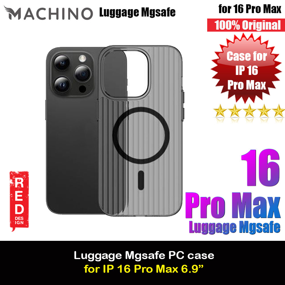 Picture of Machino Luggage Design PC Slim Hard Magnetic Compatible Drop Protection Case for iPhone 16 Pro Max 6.9 (Clear Black) Apple iPhone 16 Pro Max 6.9- Apple iPhone 16 Pro Max 6.9 Cases, Apple iPhone 16 Pro Max 6.9 Covers, iPad Cases and a wide selection of Apple iPhone 16 Pro Max 6.9 Accessories in Malaysia, Sabah, Sarawak and Singapore 