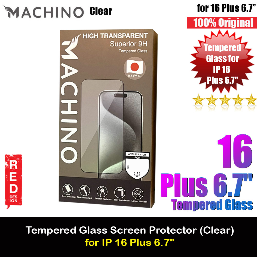 Picture of Machino 2.5D Full Cover Tempered Glass Screen Protector for iPhone 16 Plus 6.7 (Clear) Apple iPhone 16 Plus 6.7- Apple iPhone 16 Plus 6.7 Cases, Apple iPhone 16 Plus 6.7 Covers, iPad Cases and a wide selection of Apple iPhone 16 Plus 6.7 Accessories in Malaysia, Sabah, Sarawak and Singapore 