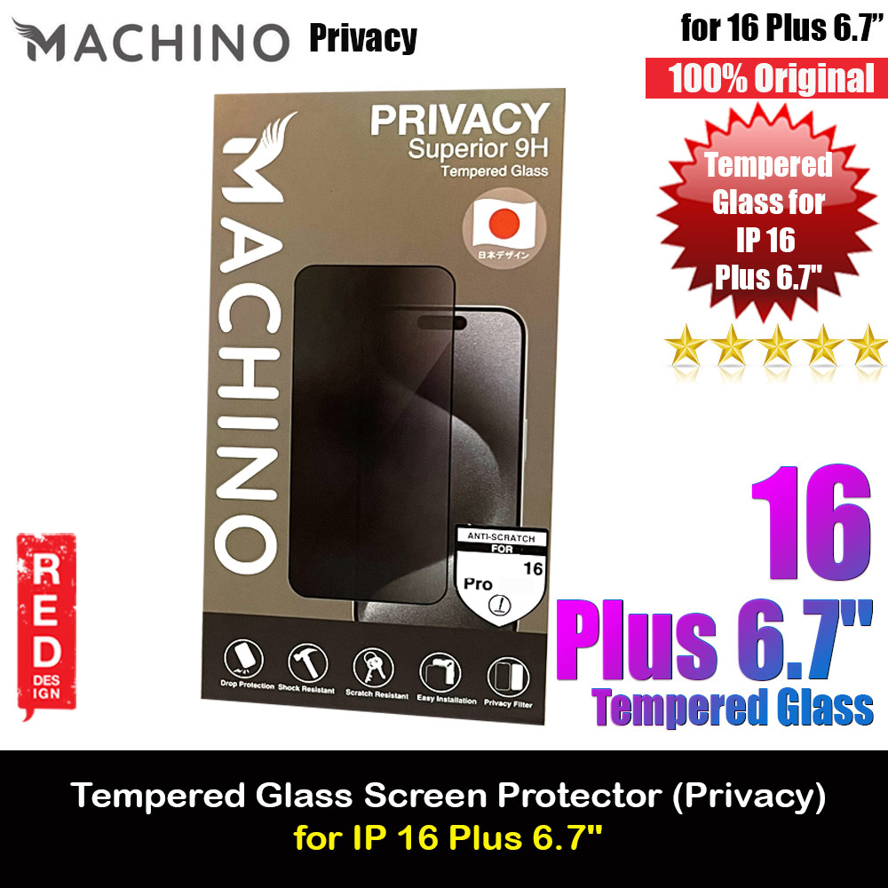 Picture of Machino 2.5D Full Cover Tempered Glass Screen Protector for iPhone 16 Plus 6.7 (Privacy Anti Peep) Apple iPhone 16 Plus 6.7- Apple iPhone 16 Plus 6.7 Cases, Apple iPhone 16 Plus 6.7 Covers, iPad Cases and a wide selection of Apple iPhone 16 Plus 6.7 Accessories in Malaysia, Sabah, Sarawak and Singapore 