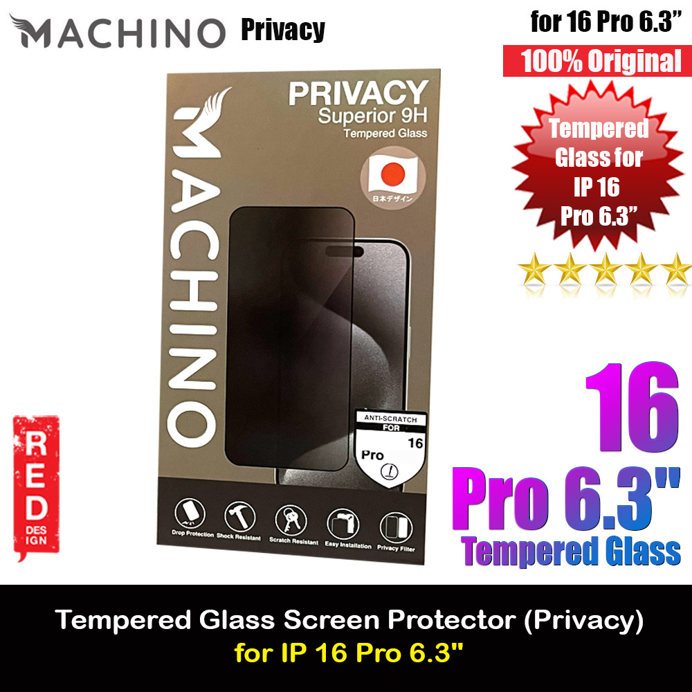 Picture of Machino 2.5D Full Cover Tempered Glass Screen Protector for iPhone 16 Pro 6.3 (Privacy Anti Peep) Apple iPhone 16 Pro 6.3- Apple iPhone 16 Pro 6.3 Cases, Apple iPhone 16 Pro 6.3 Covers, iPad Cases and a wide selection of Apple iPhone 16 Pro 6.3 Accessories in Malaysia, Sabah, Sarawak and Singapore 