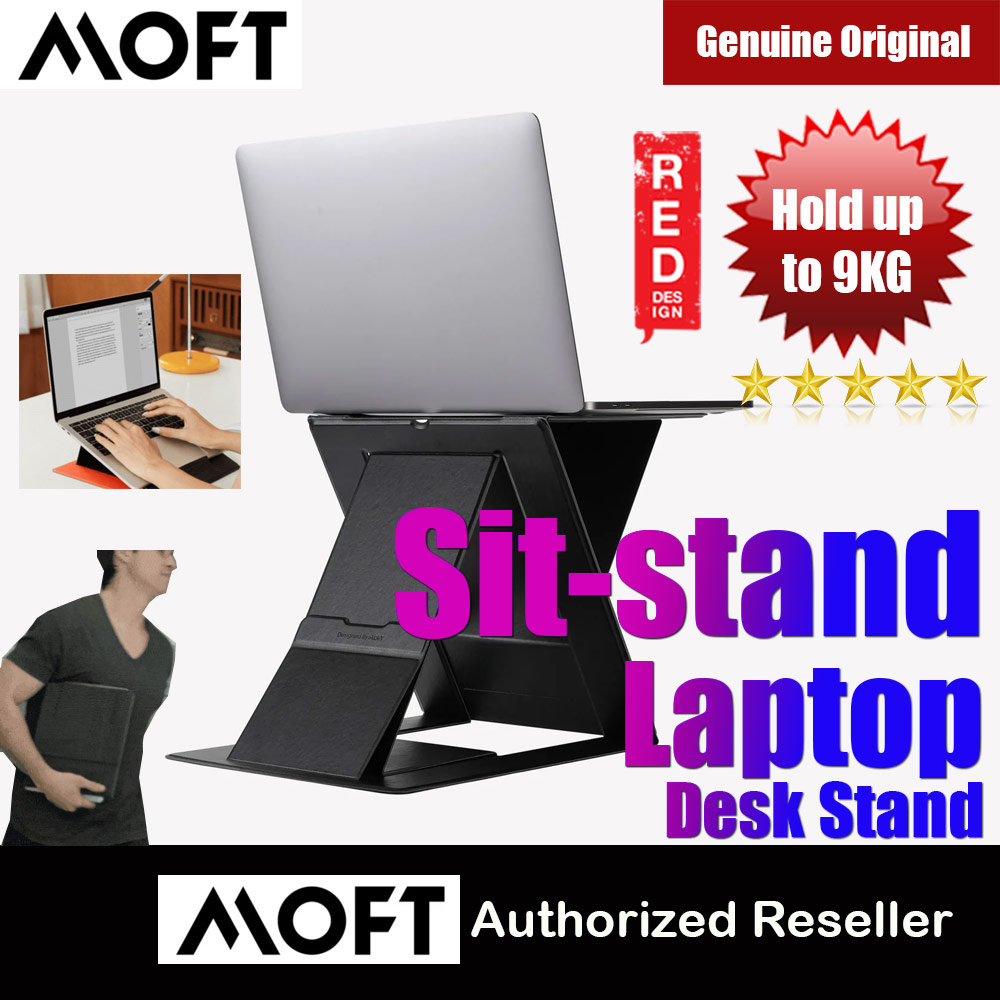 Picture of MOFT Z Laptop Sit Stand Laptop Desk Stand Multiple Angle Adjustable Stand for Laptop Notebook at Home Office  (Black) Apple MacBook Air 13\" 2020- Apple MacBook Air 13\" 2020 Cases, Apple MacBook Air 13\" 2020 Covers, iPad Cases and a wide selection of Apple MacBook Air 13\" 2020 Accessories in Malaysia, Sabah, Sarawak and Singapore 