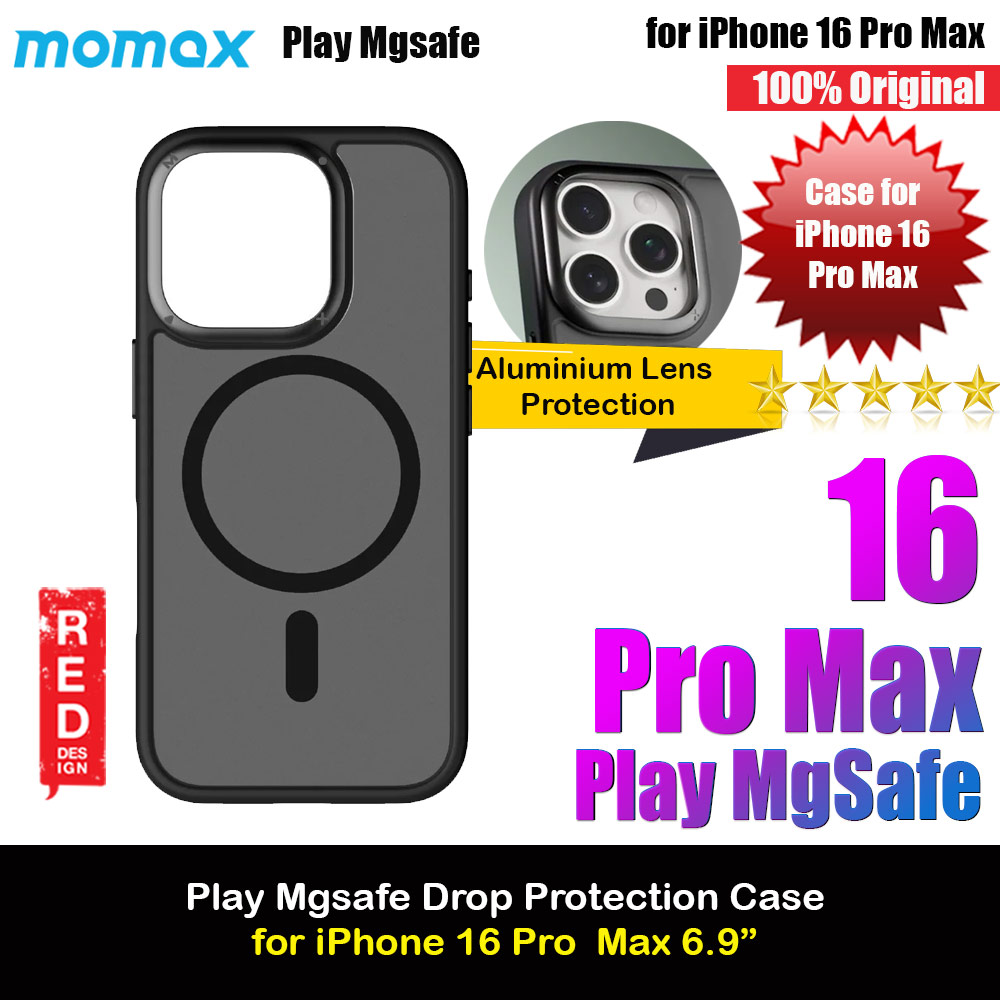 Picture of Momax CaseForm Play Magnetic Drop Protective Case for iPhone 16 Pro Max 6.9 (Matte Black) Apple iPhone 16 Pro Max 6.9- Apple iPhone 16 Pro Max 6.9 Cases, Apple iPhone 16 Pro Max 6.9 Covers, iPad Cases and a wide selection of Apple iPhone 16 Pro Max 6.9 Accessories in Malaysia, Sabah, Sarawak and Singapore 