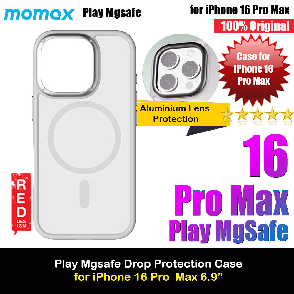 Picture of Momax CaseForm Play Magnetic Drop Protective Case for iPhone 16 Pro Max 6.9 (Matte Grey) Apple iPhone 16 Pro Max 6.9- Apple iPhone 16 Pro Max 6.9 Cases, Apple iPhone 16 Pro Max 6.9 Covers, iPad Cases and a wide selection of Apple iPhone 16 Pro Max 6.9 Accessories in Malaysia, Sabah, Sarawak and Singapore 