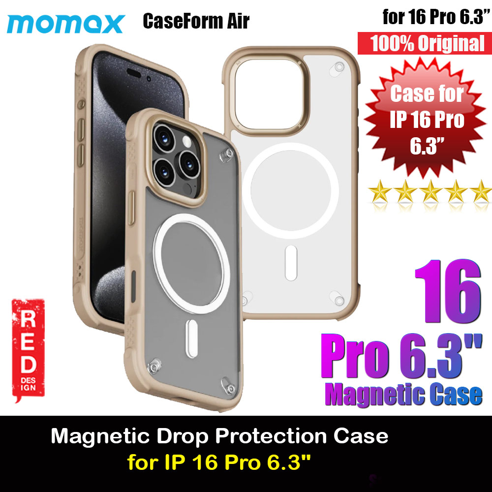 Picture of Momax CaseForm Air Magnetic Case Tough Drop Protective Case iPhone 16 Pro 6.3 (SandStone) Apple iPhone 16 Pro 6.3- Apple iPhone 16 Pro 6.3 Cases, Apple iPhone 16 Pro 6.3 Covers, iPad Cases and a wide selection of Apple iPhone 16 Pro 6.3 Accessories in Malaysia, Sabah, Sarawak and Singapore 