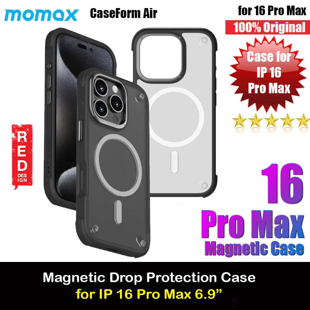 Picture of Momax CaseForm Air Magnetic Case Tough Drop Protective Case iPhone 16 Pro Max 6.9 (Black) Apple iPhone 16 Pro Max 6.9- Apple iPhone 16 Pro Max 6.9 Cases, Apple iPhone 16 Pro Max 6.9 Covers, iPad Cases and a wide selection of Apple iPhone 16 Pro Max 6.9 Accessories in Malaysia, Sabah, Sarawak and Singapore 