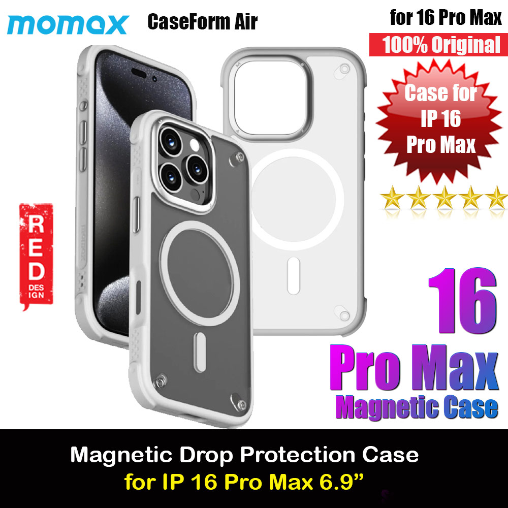 Picture of Momax CaseForm Air Magnetic Case Tough Drop Protective Case iPhone 16 Pro Max 6.9 (Gray) Apple iPhone 16 Pro Max 6.9- Apple iPhone 16 Pro Max 6.9 Cases, Apple iPhone 16 Pro Max 6.9 Covers, iPad Cases and a wide selection of Apple iPhone 16 Pro Max 6.9 Accessories in Malaysia, Sabah, Sarawak and Singapore 