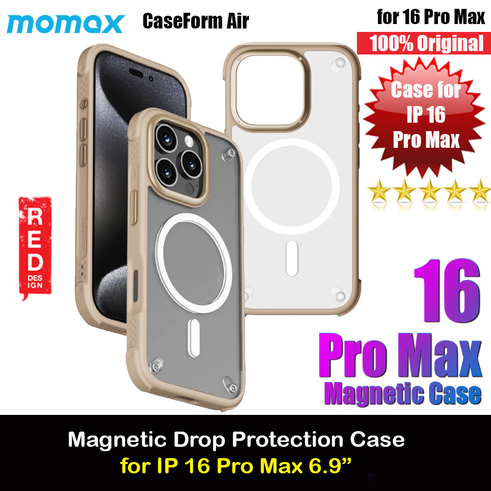 Picture of Momax CaseForm Air Magnetic Case Tough Drop Protective Case iPhone 16 Pro Max 6.9 (SandStone) Apple iPhone 16 Pro Max 6.9- Apple iPhone 16 Pro Max 6.9 Cases, Apple iPhone 16 Pro Max 6.9 Covers, iPad Cases and a wide selection of Apple iPhone 16 Pro Max 6.9 Accessories in Malaysia, Sabah, Sarawak and Singapore 