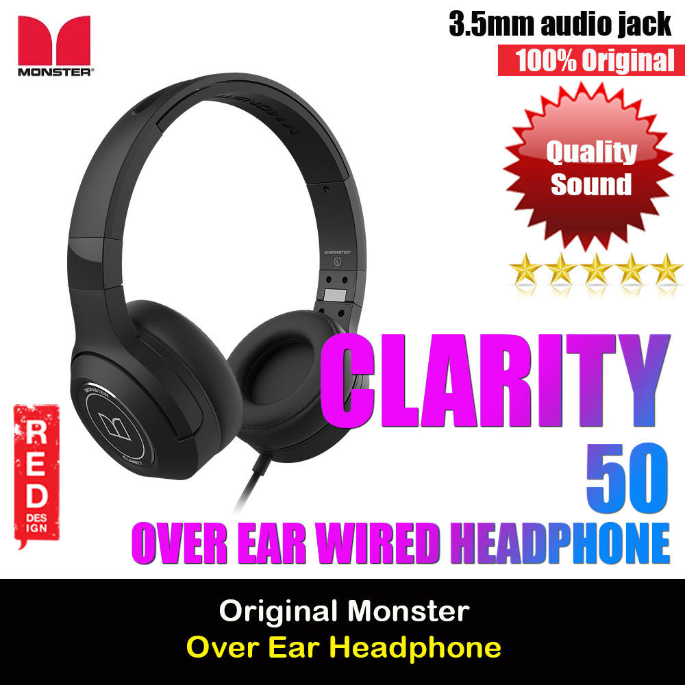 Picture of MONSTER Clarity 50 Over Ear High Quality Sound Wired Headphone Headset Headphone with soft over ear cushion (Blac Red Design- Red Design Cases, Red Design Covers, iPad Cases and a wide selection of Red Design Accessories in Malaysia, Sabah, Sarawak and Singapore 