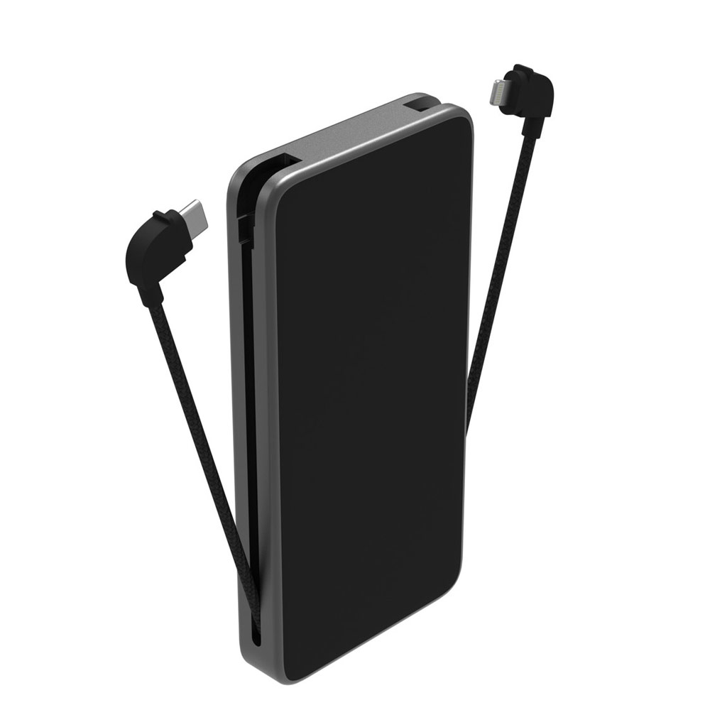 Picture of Mophie Powerstation Plus 10000mah 30W Max Fast Charge with USB C Output Built in Type C Cable L Cable  (Black)