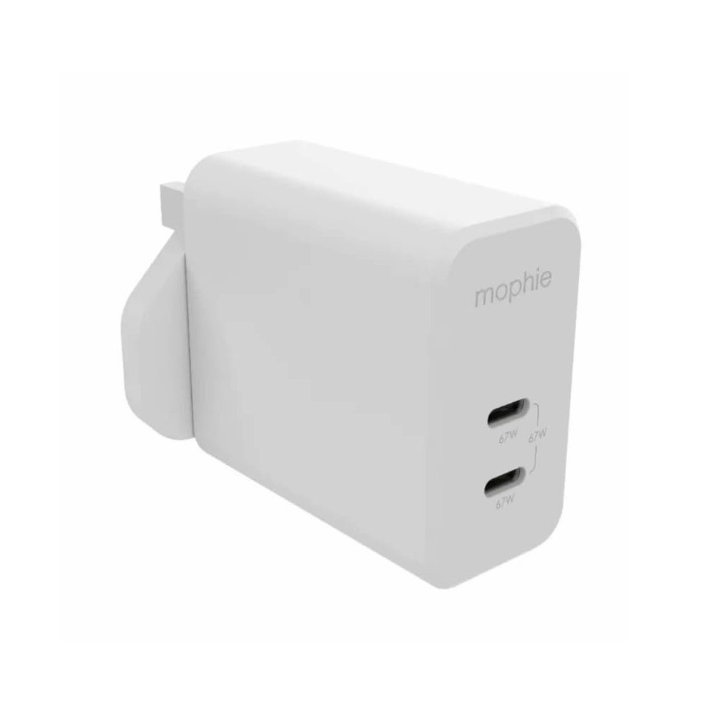 Picture of Mophie Gan 67W Dual USB-C Wall Charger Smartphone Tablet Small laptops USB-C devices (UK)