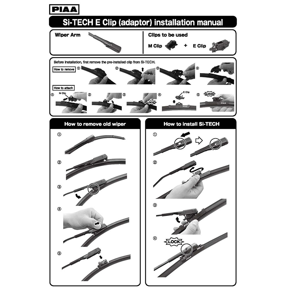 Picture of PIAA Si-Tech Silicone Wiper (Combo 24 & 16 ) for Ford Fiesta Ford Ranger Kia Spectra Mitsubishi Mirage Perodua Alza Proton Inspira Proton Exora Proton Preve Subaru Impreza WRX STi Toyota Caldina Volkswagen Polo