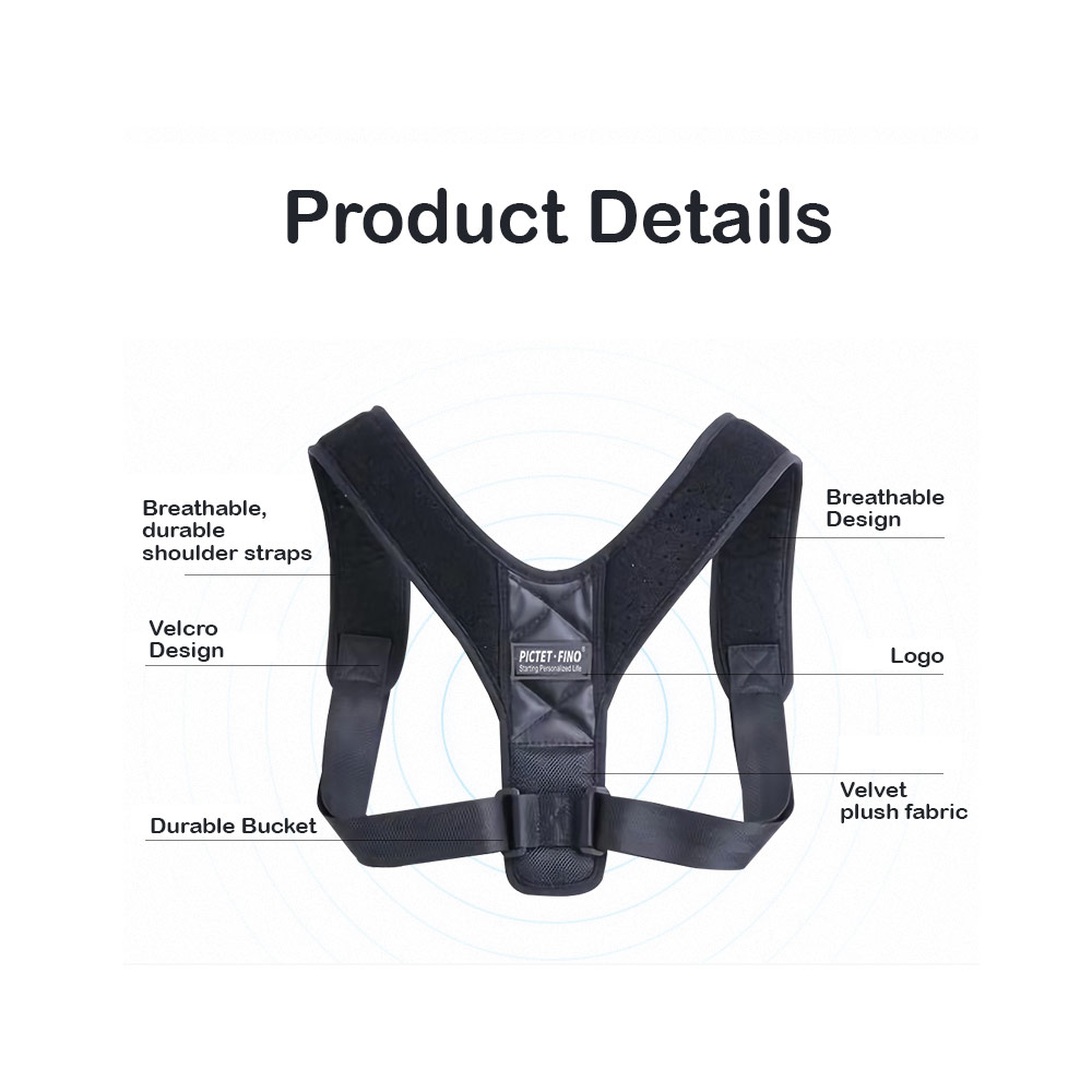 Picture of Pictet Fino Shouder Back Support Posture Shoulder Corrector Clavicle Spine Shoulder Belt Back Pain Relief Posture Correction (RH58) M Size