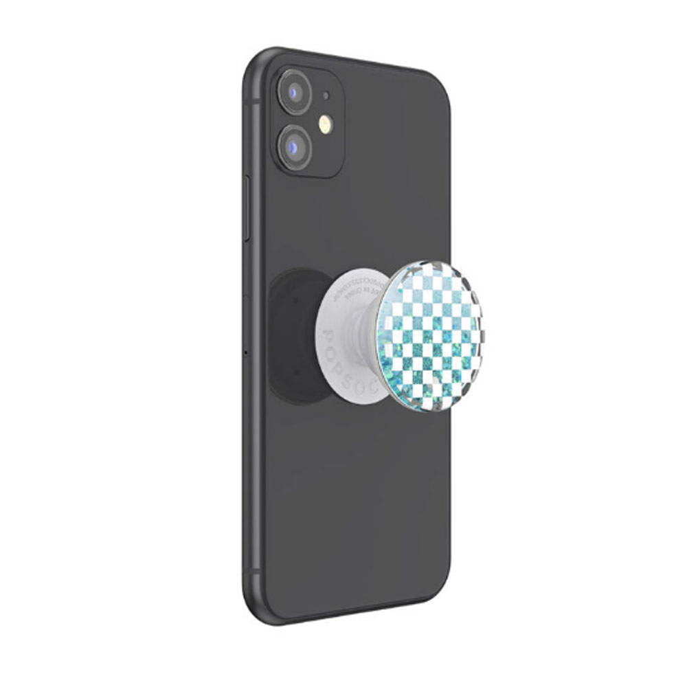 Picture of Popsockets PopGrip Swappable Luxe Tidepool Collection (Checker White)