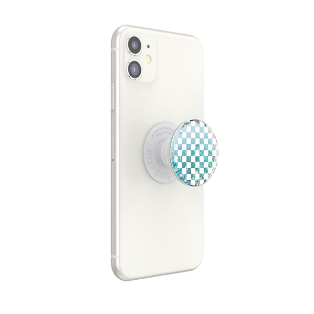 Picture of Popsockets PopGrip Swappable Luxe Tidepool Collection (Checker White)