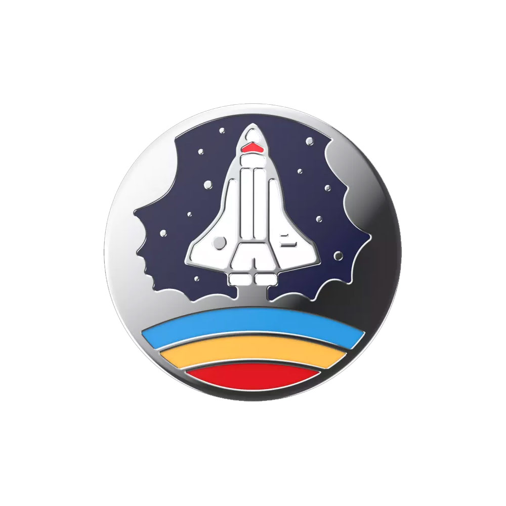 Picture of Popsockets PopGrip Swappable Premium Collection (Enamel Space Shuttle Navy)